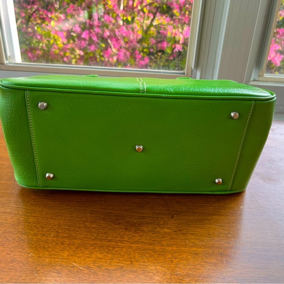 Nordstrom Lime Green Leather Double Handle Bag - Picture 7 of 12